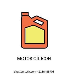 Vector icon with motor icon. Outline drawig.
