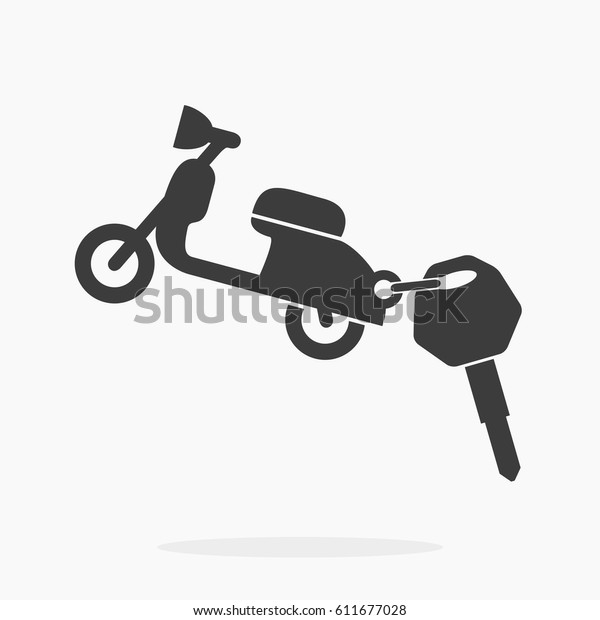 Vector icon motorbike Key, vector illustration.\
Flat design style