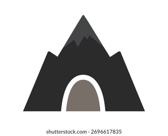 Icono de Vector de la montaña con la cueva
