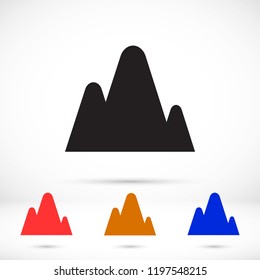 Vector icon the mountains 10 EPS