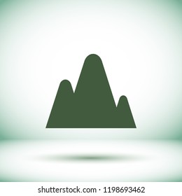 Vector icon the mountains 10 EPS