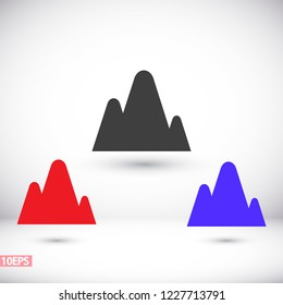 Vector icon the mountains 10 EPS