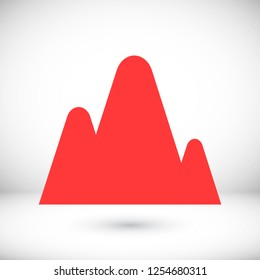 Vector icon the mountains 10 EPS
