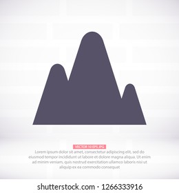 Vector icon the mountains 10 EPS