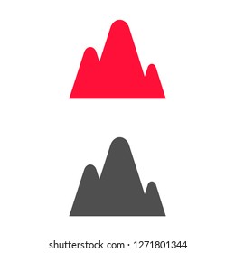 Vector icon the mountains 10 EPS