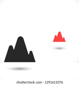 Vector icon the mountains 10 EPS