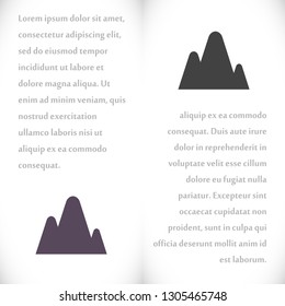 Vector icon the mountains 10 EPS
