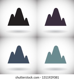 Vector icon the mountains 10 EPS
