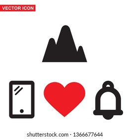 Vector icon the mountains 10 EPS