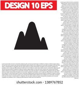 Vector icon the mountains 10 EPS . Lorem Ipsum Illustration design