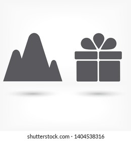 Vector icon the mountains 10 EPS .  Illustration design