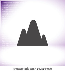 Vector icon the mountains 10 EPS . Lorem Ipsum Illustration design