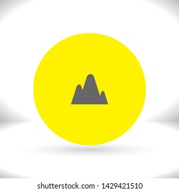 Vector icon the mountains 10 EPS . Lorem Ipsum Illustration design