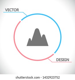 Vector icon the mountains 10 EPS . Lorem Ipsum Illustration design