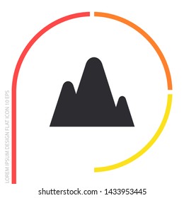 Vector icon the mountains 10 EPS . Lorem Ipsum Illustration design