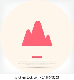 Vector icon the mountains 10 EPS . Lorem Ipsum Illustration design