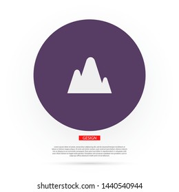 Vector icon the mountains 10 EPS . Lorem Ipsum Illustration design