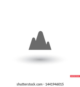 Vector icon the mountains 10 EPS . Lorem Ipsum Illustration design