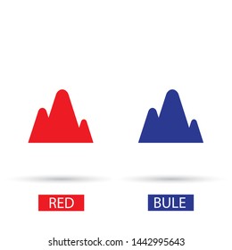 Vector icon the mountains 10 EPS . Lorem Ipsum Illustration design