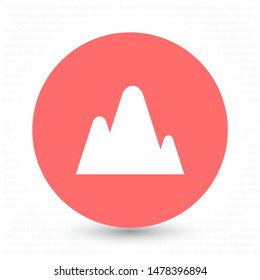 Vector icon the mountains 10 EPS . Lorem Ipsum Illustration design