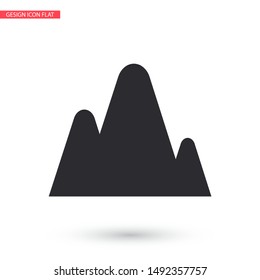 Vector icon the mountains 10 EPS . Lorem Ipsum Illustration design