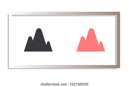 Vector icon the mountains 10 EPS . Lorem Ipsum Illustration design