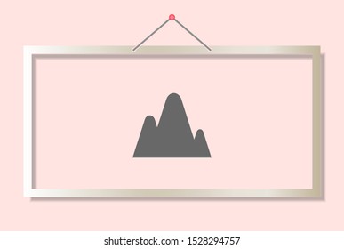Vector icon the mountains 10 EPS . Lorem Ipsum Illustration design