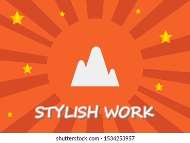 Vector icon the mountains 10 EPS . Lorem Ipsum Illustration design
