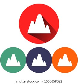 Vector icon the mountains 10 EPS . Lorem Ipsum Illustration design