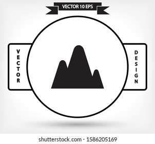 Vector icon the mountains 10 EPS . Lorem Ipsum Illustration design