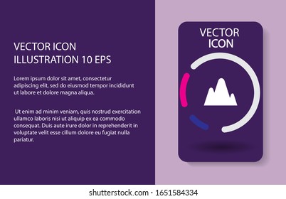 Vector icon the mountains 10 EPS . Lorem Ipsum Illustration design