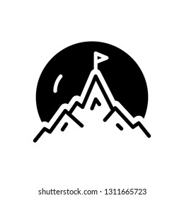 Vector Icon For Mountaintop