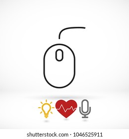 Vector icon mouse 10 EPS
