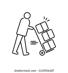 Vector icon for moving services