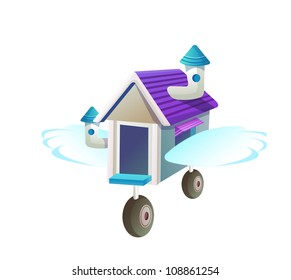 vector icon moving shop