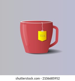 Icono vectorial con té sobre fondo blanco aislado. Capas agrupadas para una ilustración de edición sencilla. Por tu diseño.