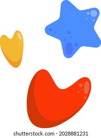 vector icon multicolored hearts and star