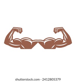 icono vectorial de las manos de construcción muscular