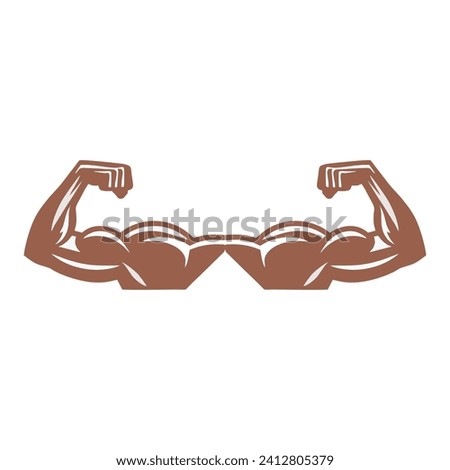 vector icon of muscle building hands