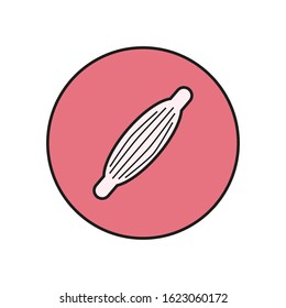 vector icon with muscle fiber shape