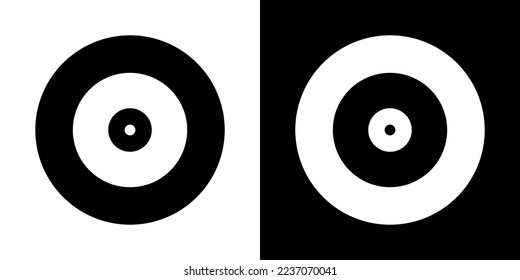 Música de iconos vectores. Música en blanco y negro, fondo blanco y negro.