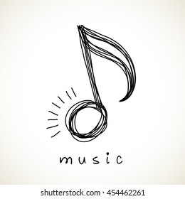 落書き風のアイコン音楽のメモ ロゴデザインテンプレート 手描きのかわいいアイコン 印刷用の抽象的な装飾イラスト ウェブ のイラスト素材 Shutterstock