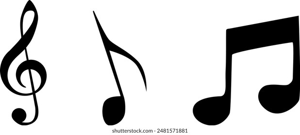Vektorgrafik-Ikone der Noten für Melodie