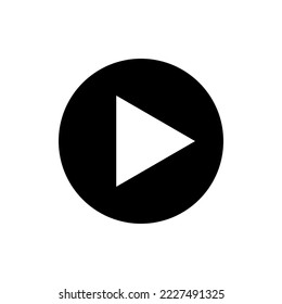 Vector icon music play. On white background.
