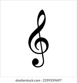vector icon of music symbol, melody, song