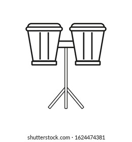 vector icon, musical bongos shape
