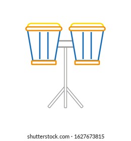vector icon, musical bongos shape