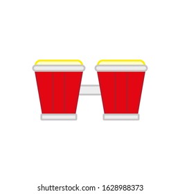 vector icon, musical bongos shape