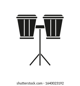 vector icon, musical bongos shape