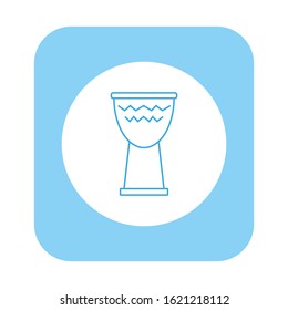 vector icon, musical djembe shape
